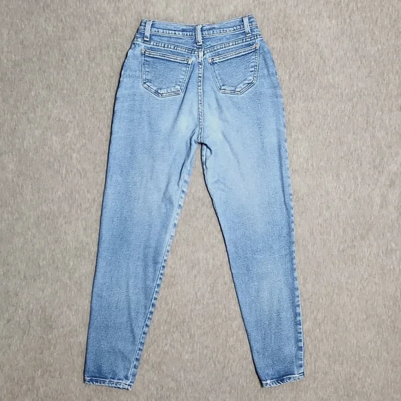 RARE!! Vintage 90's X-AM Brand High Rise Tapered Leg "Mom" Fit Light Wash Jeans - Picture 4 of 15